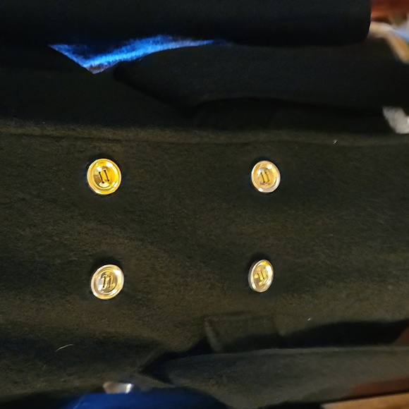 SANDRO Black Wool Pea Coat Double Breast Jacket XL NWT - Picture 9 of 15